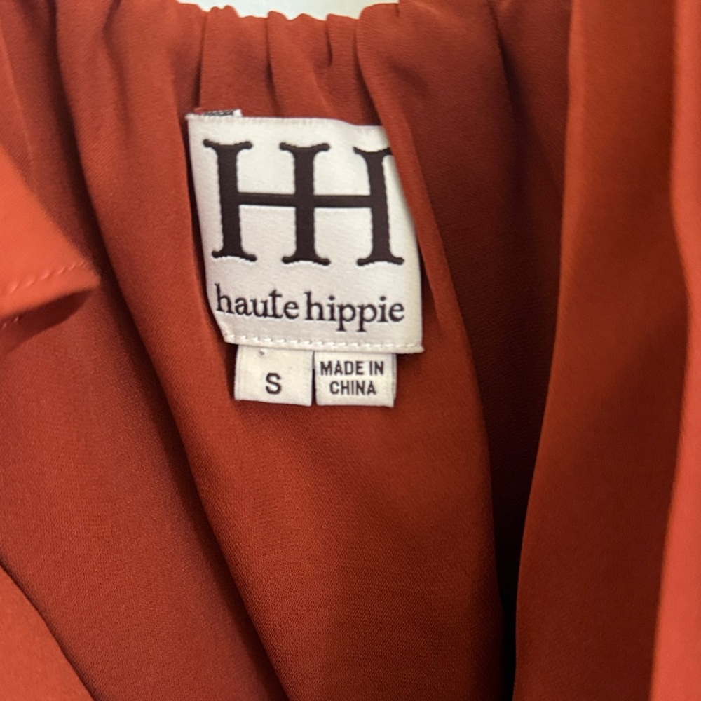 Haute Hippie Rust Camisole Top plunge neck - Picture 2 of 6